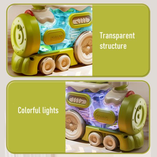 Kids Domino Train Toy Automatic Domino Thrower Sound Light Effect Toddler Building Blocks Projection Educational Gift