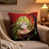 Classic Anime Code Geass Pillow Case Soft Plush Cushion Cover Double Print and Invisible Zipper for Sofa Home Car Use