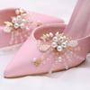 Elegante Perlen-Schuhblumen-Clips Abnehmbare Schuhschnallen-Dekoration für Braut-Hochzeitsfeier High Heels Zubehör
