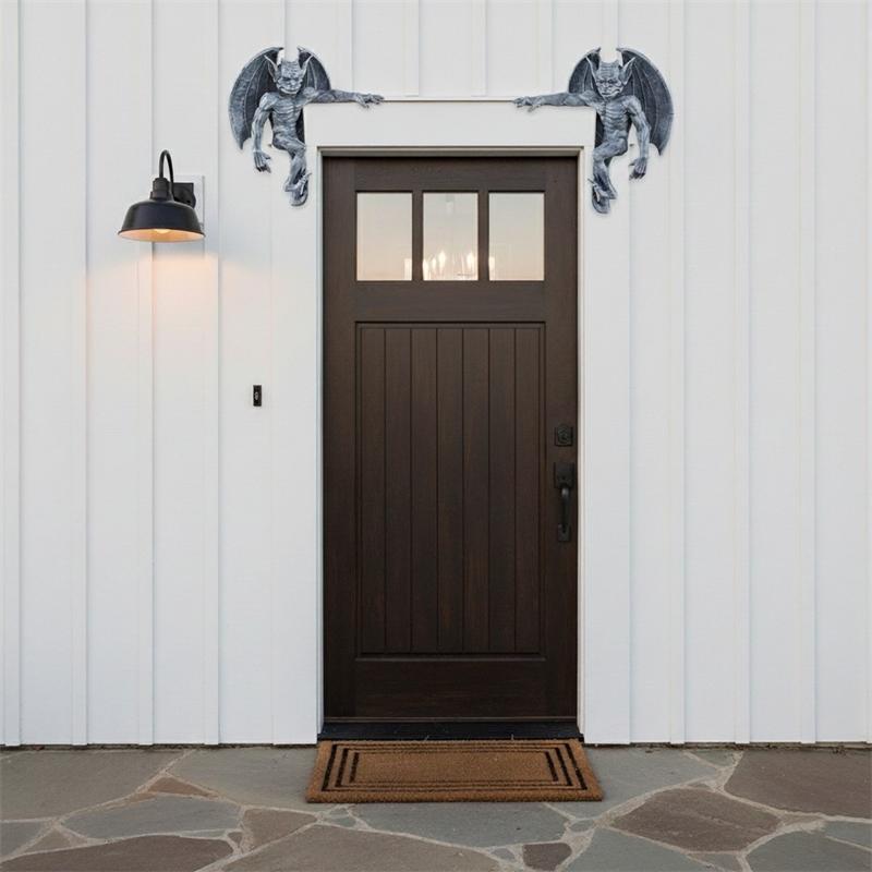 Gothic Gargoyle Resin Door Frame Decoration Monster Statue Halloween Home Display Party Centerpiece For Teens And Couples