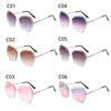 Retro Eyewear Shades UV400 Rimless Sunglasses Diamond Square Sunglasses Sun Glasses Oversized