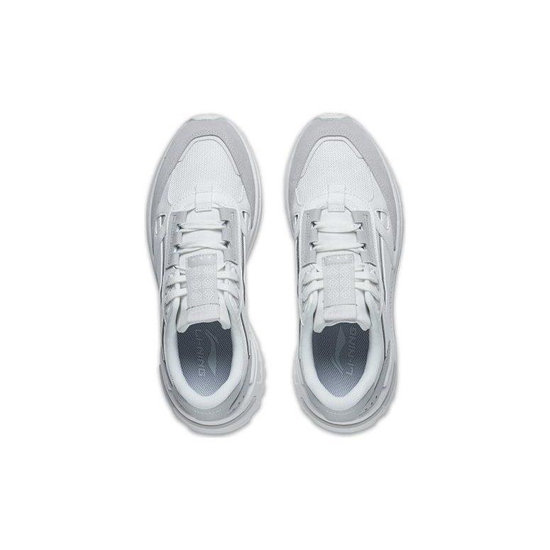 Li Ning Riding The Wind 2.0 Abrasion Resistant Breathable Low top Sports Casual Shoes Women's Gray White AGCT156-1
