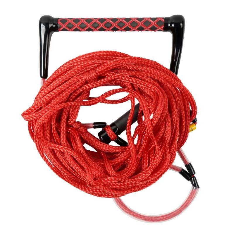 Water Ski Surfing Rope Wakeboard Kneeboard Tubing Tow Rope Adjustable Wake Surfs Rope with Handle for Wake Surfing красный