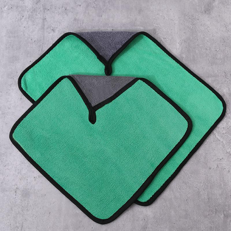 

1 шт. Утолщенное влагопоглощающее коралловое бархатное автомобильное полотенце, двухцветные двухсторонние тряпки для чистки автомобиля, полотенце для мытья автомобиля, многоцелевые полотенца 30*30|（600gsm）