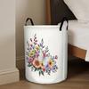 1pc Foldable Laundry Basket with Handle - Round Multifunctional Clothes Hamper Suitable for Clothes, Books Storage, Space-Saving Foldable Design with 