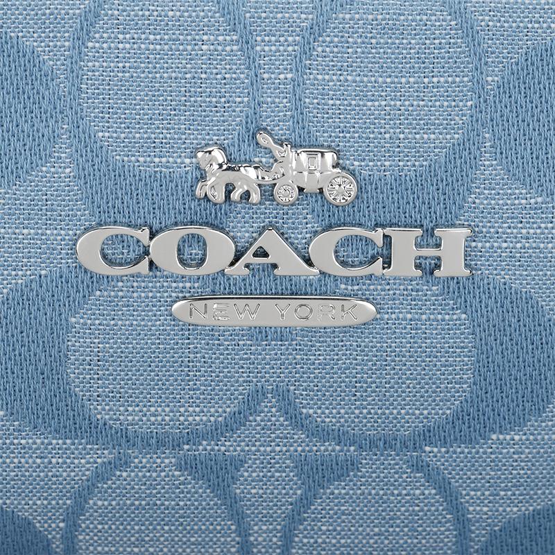 Coach Teri 25 Klassieke Monogram Jacquard Ritssluiting Handtas Dames Handtassen Korenbloemblauw Veelkleurig CH139-SVM6A