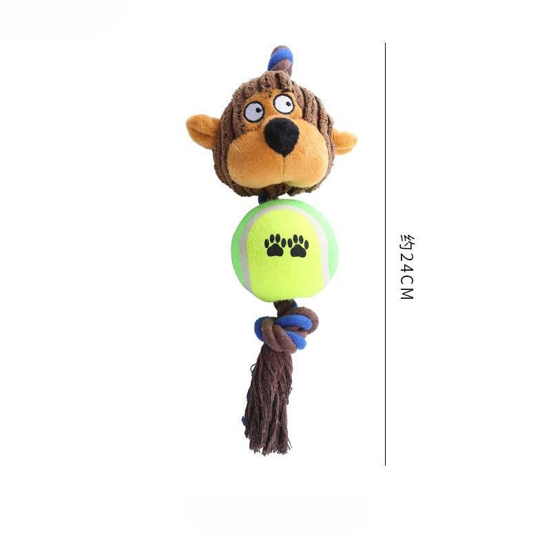 Pet Toys Cat and Dog Toys Corduroy Tennis Cotton Rope Dog Tearing Teeth Pet Supplies Dog Interaction