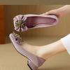 Fashion Sexy Charming Women's Shallow Mouth Single Shoes with Silk Metal Decoration Bling Bling Quality Comfortable High Heels