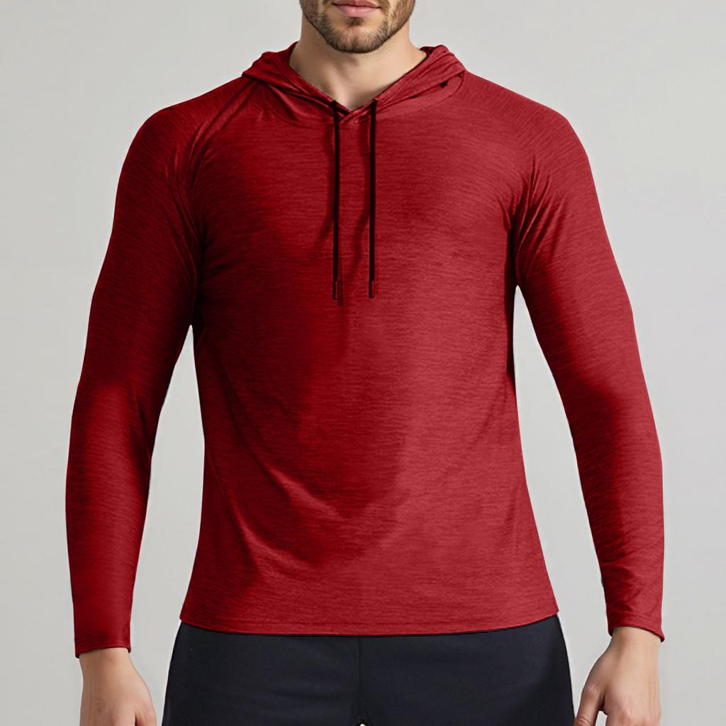 Men's Sports Mesh Quick-drying Long-sleeved Hooded Shirt Hoodie