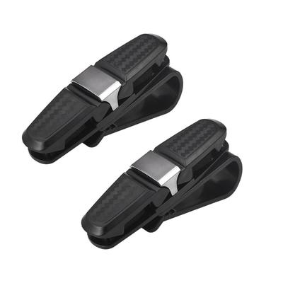 2er-Pack Brillenhalter für Auto-Sonnenblenden, Sonnenbrillen-Brillenhalter mit Fahrkarten-Clip für die meisten Automodelle