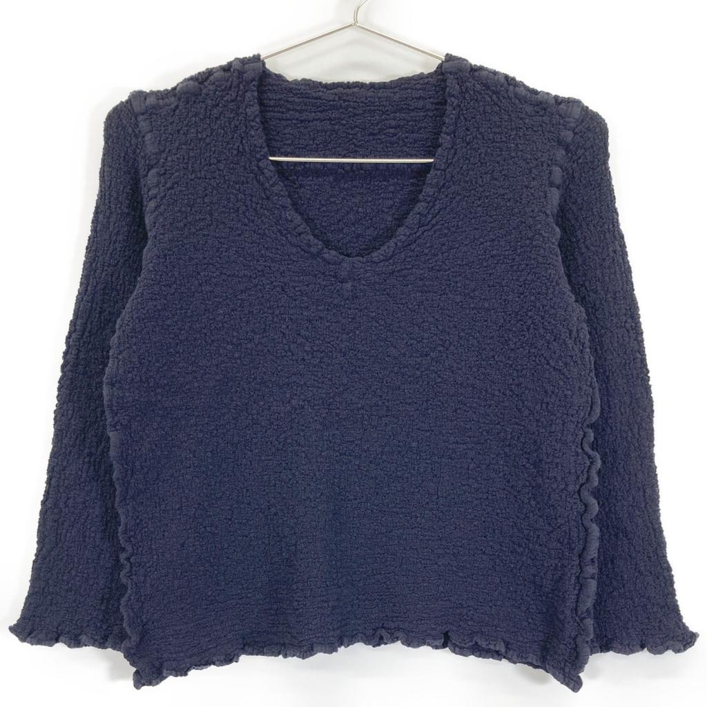 MeISSEYMIYAKE MI64FO504 Black Shirt Tops Not Written NavyUsed