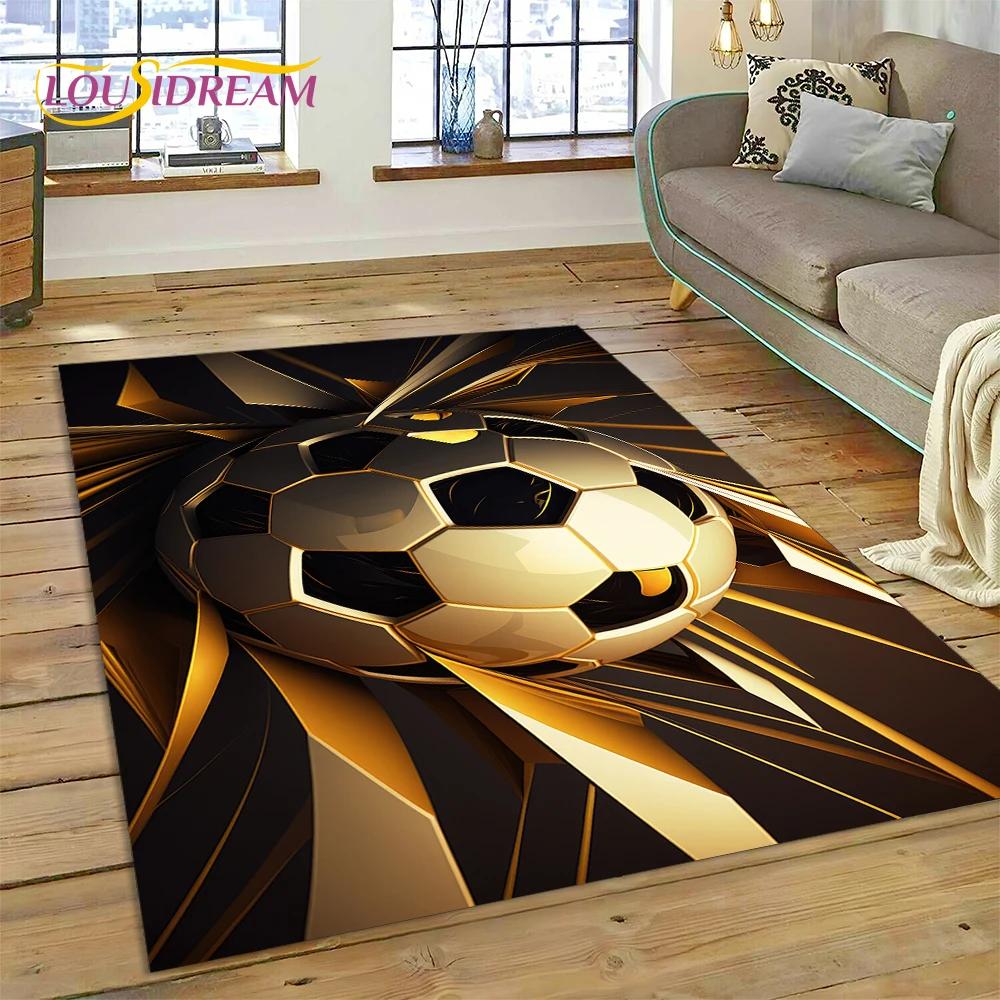 

3D футбольне футбольне поле Килимок для спальні Вітальня Домашній диван Прикраса, Діти грають у гру Великий декор Килимок Подарунок 70x100cm( 27x39in )