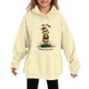 Children's Fashionable Casual Long-sleeved Loose Christmas Print Pullover Hooded Sweatshirt