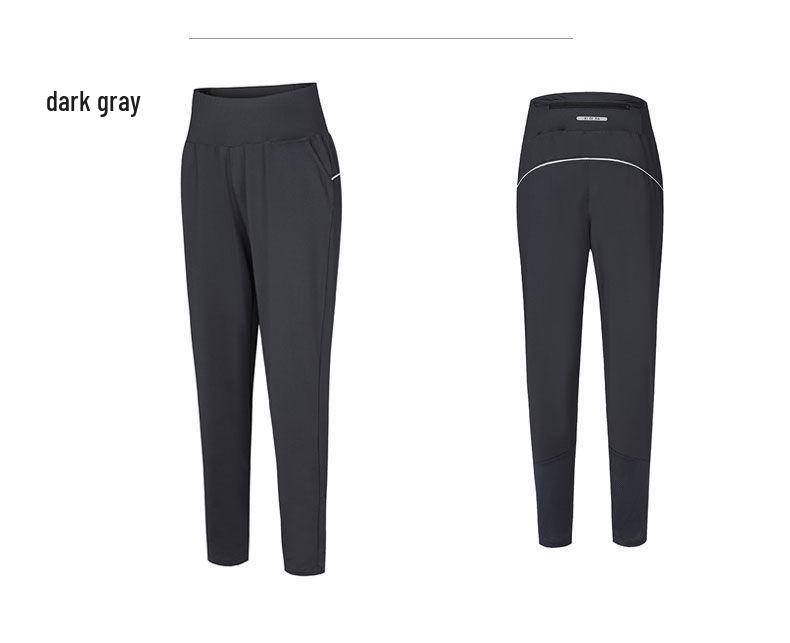 Women's High Waist Quick-Dry Yoga & Running Pants with Zipper Pockets