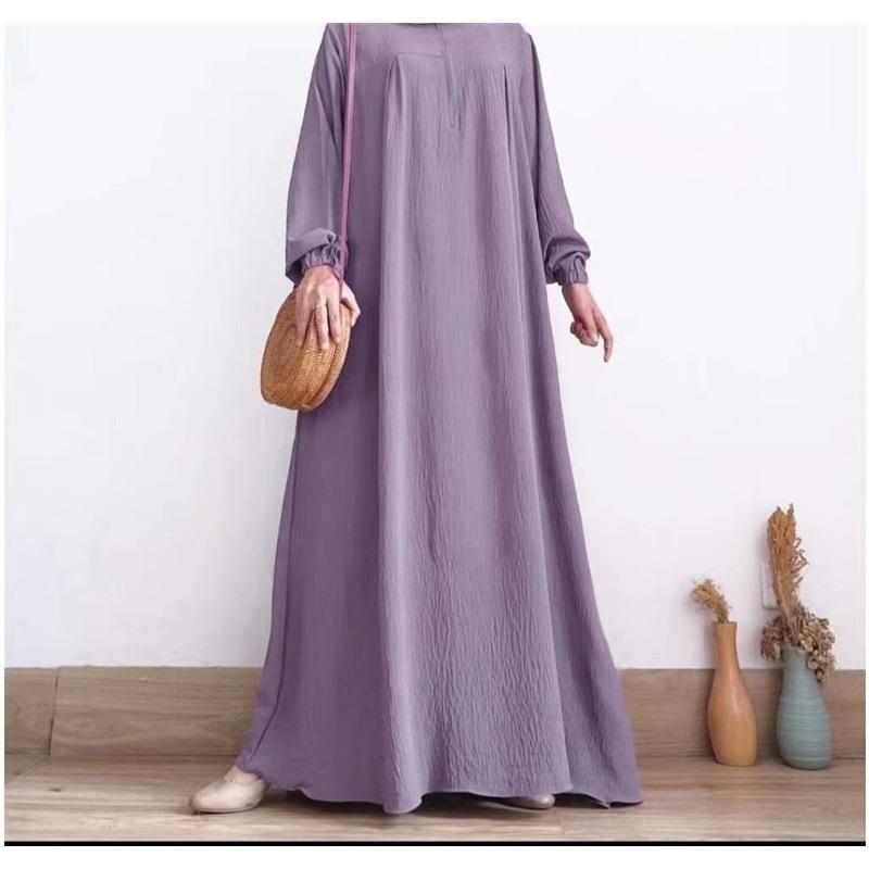 Women's Loose Long Sleeve Maxi Dress Casual Muslim Abaya Long Dress
