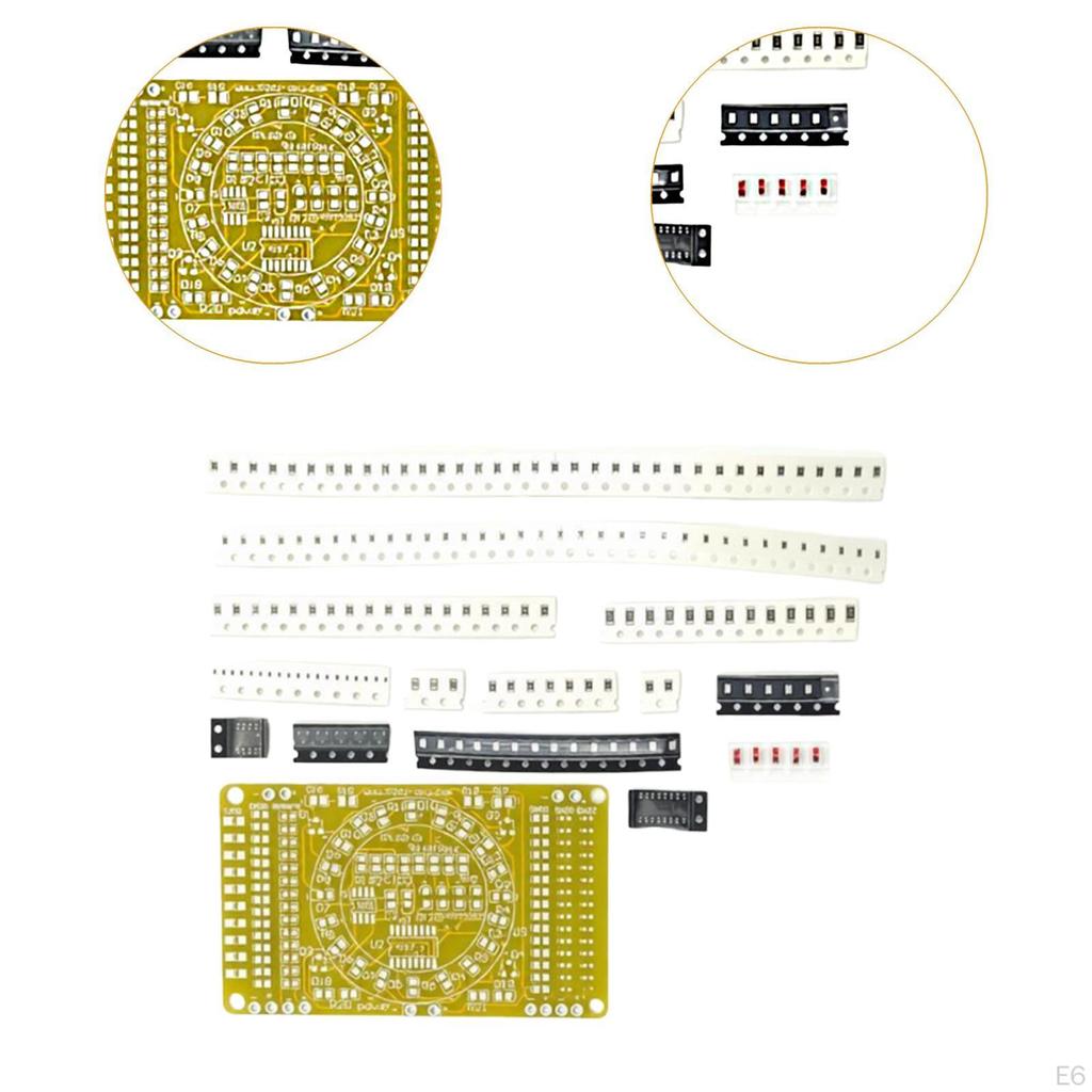 Kit for Electronic Soldering Practice Includes SMD Board And Printed Circuit Suitable