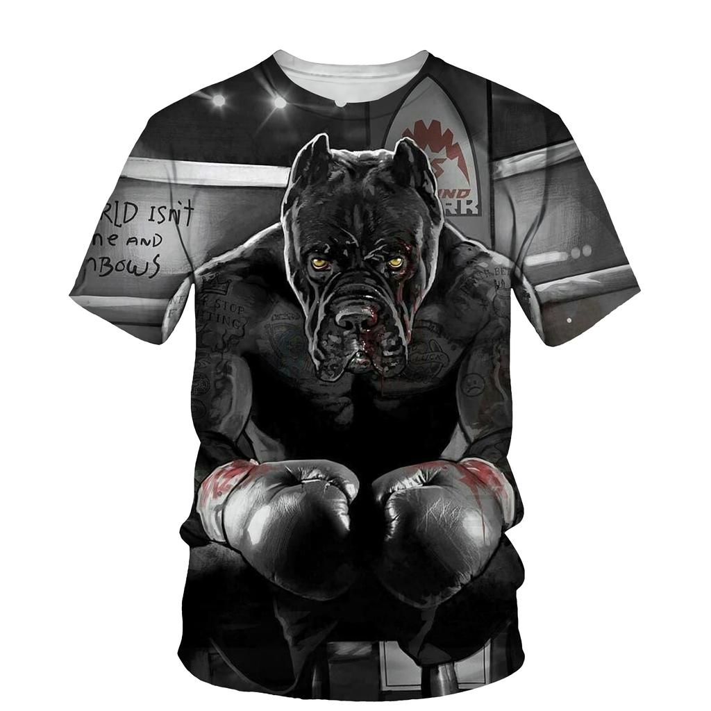 vestipassioni Giacchino Pitbull Fight Cane Dog Kick Boxing Boxe Idea Regalo dalla S alla XXL e 4 Colori Disponibili(S, Bianco