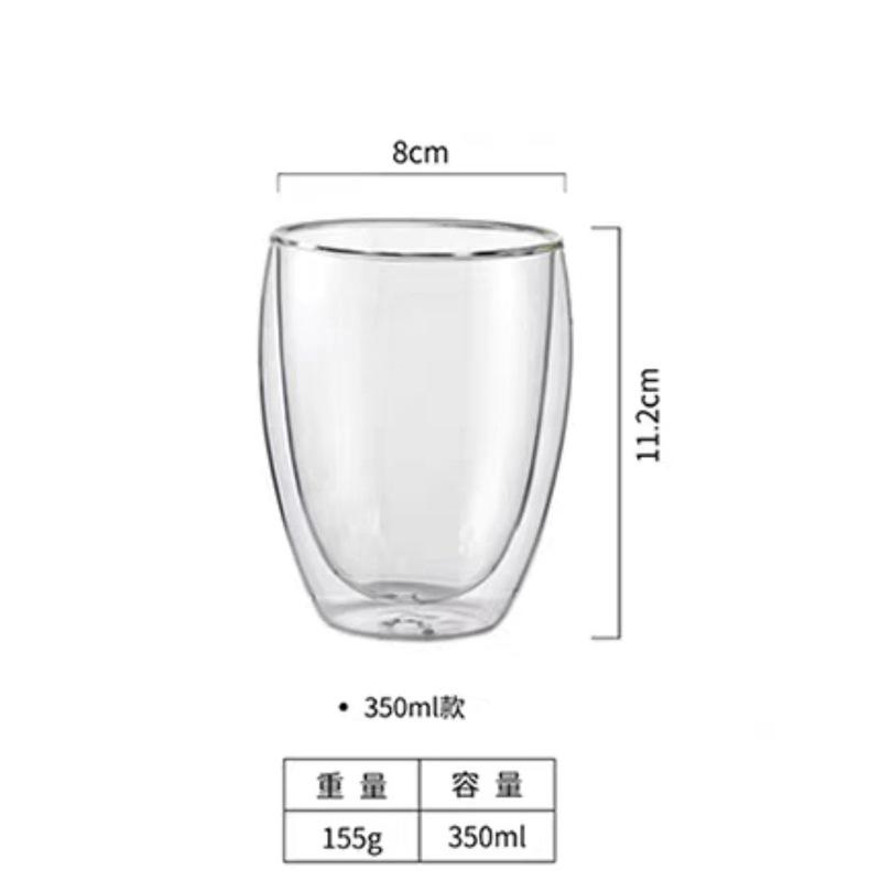 Creative 80~650ml Tumbler Double Wall Heat Resistant Drinkware Espresso Coffee Cup Glass Cup Beer Mug Glass Mug