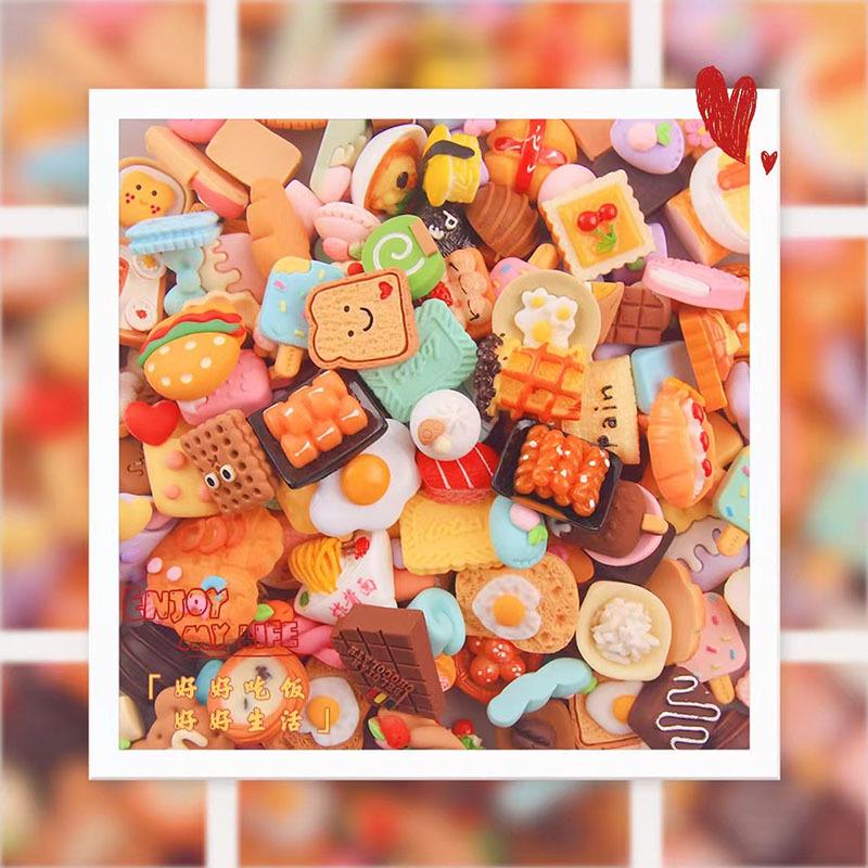 

Набор смоляных аксессуаров для конфетных игрушек: Мелкие предметы для DIY чехлов для телефонов, украшений, резинок для волос и зажимов с кремом-клеем.