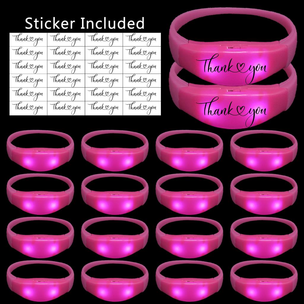 20-100 Piezas Pulseras LED para Bodas Pulsera Luminosa Activada por Música y Sonido Pulseras que Brillan en la Oscuridad Para Suministros de Fiesta de Cumpleaños