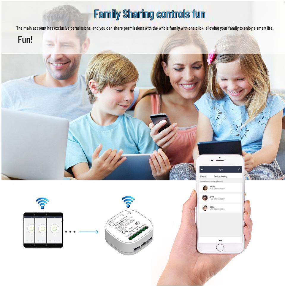 Graffiti Zigbee Receiver & Self-Powered Wifi Switch Panel, Mijia App Compatible Smart Switch