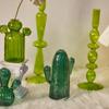 Cactus Glass Vase Hydroponic Plant Living Room Decoration Aromatherapy Bottle Flower Decor Vase Tabletop Small Vase Handicraft