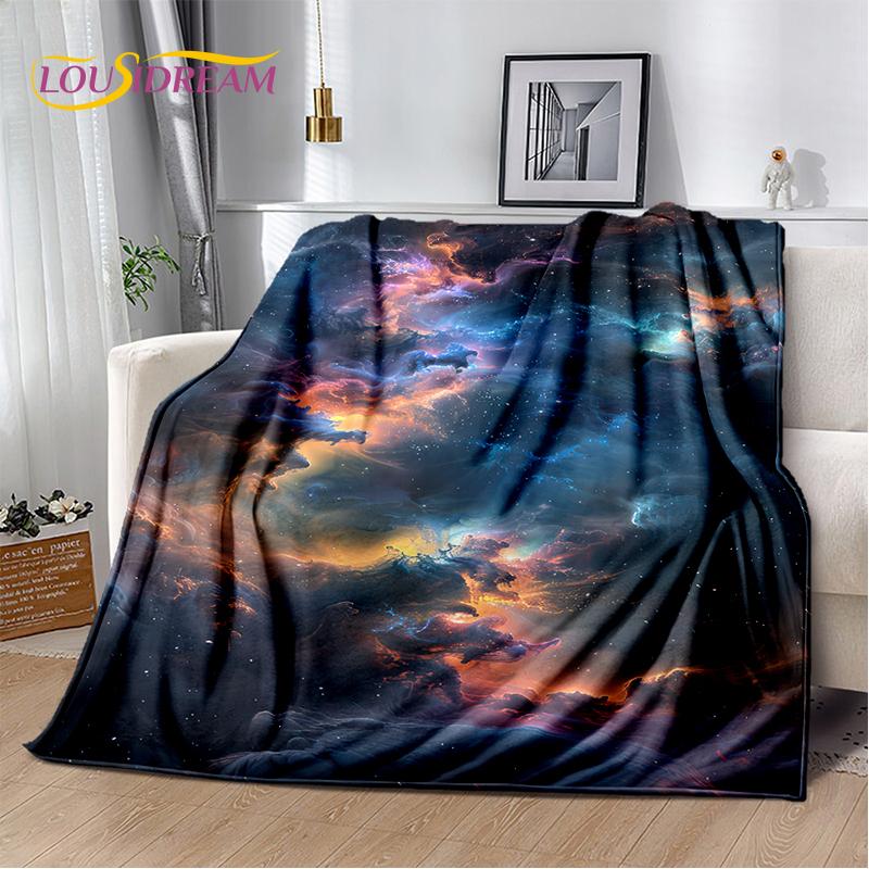 Universe Space Stars Black Hole Galaxy Earth Milky Way Soft Blanket,Soft Throw Blanket for Home Bedroom Bed Sofa Cover Kid Gift