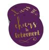 Inkdotpot Pack Of 100 Real Gold Foil Paper Tags Cheers To Retirement Favor Hang