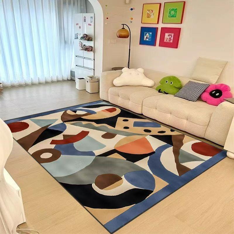 

Modern Colorful Carpet Washable Bedroom Kawaii Room Decor LIVE ROOM RUG Non-slip Rugs Dining Room Coffee Tables Mat Easy Clean 120cm x 160cm