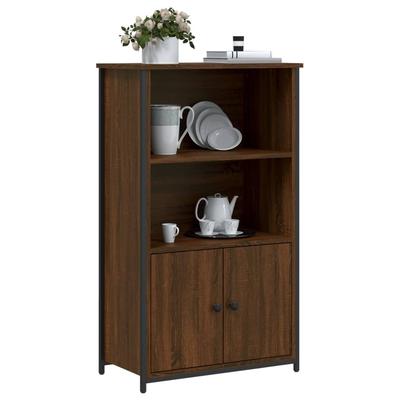Highboard Brown Oak Effect 62 X 32 X 103.5 Cm Engineered Wood