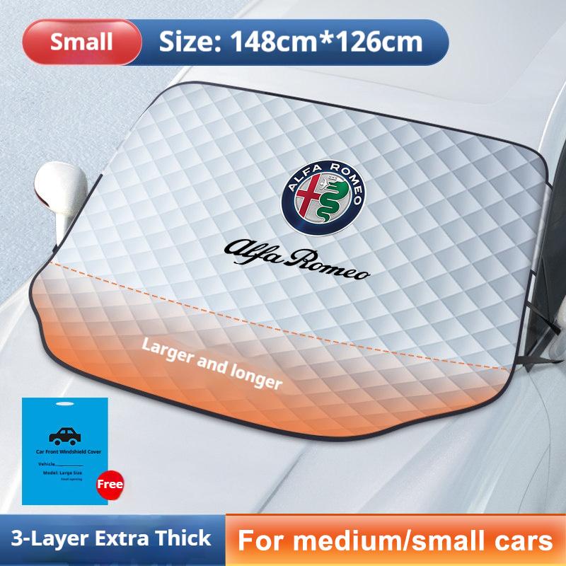 LUBTW1 Auto Frontscheiben Sonnenschutz Schneeabdeckung Wasserdichte Abdeckung Für Alfa Romeo Giulietta 159 147 156 166 Mito Giulia GT