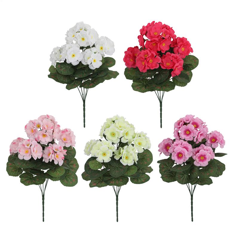 Artificial Geranium Flower Bouquet Outdoor UV Resistant Simulation Flowers Home Decor For Garden Festival Party Ornaments