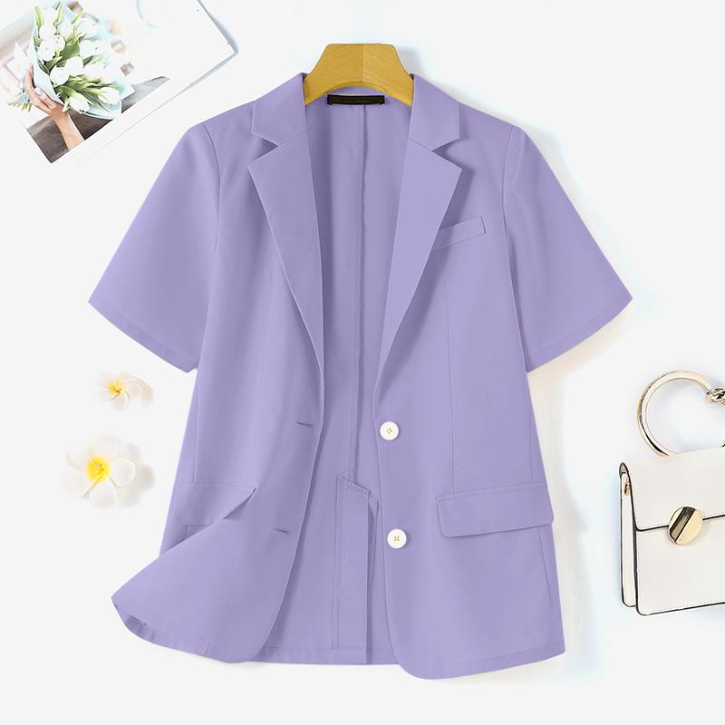 ZANZEA Frauen Kurzarm Blazer Mantel Revers Kragen Elegante Casual Jacken Outwear Plus Größe