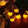 Halloween Decoration Pumpkin String Lights Portable LED Light String Holiday Decoration Lights Outdoor Indoor Home Party Decor
