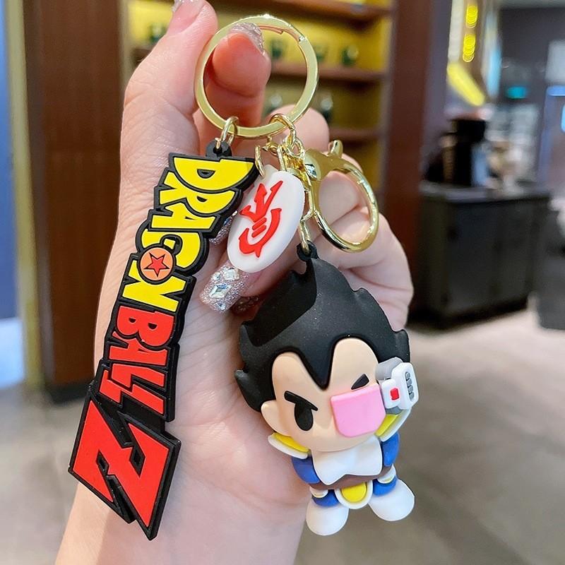 Entzückender Dragon Ball Goku Schlüsselanhänger Weichgummi Anime Schlüsselzubehör Kreativer Autoschlüsselhalter