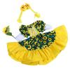 Sunflower Goose Outfit Unique Fade Proof Machine Washable Goose Statue Costume with Wig for Decoration