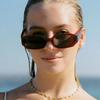 Y2K/Hip Hop Sunglasses Retro Small Frame Rectangular Sunglasses Street Photography Concave Shaped Sunglasses