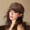 Flat Top Newsboy Hat Windproof Women Octagonal Hat Versatile Artist Hat  Girls