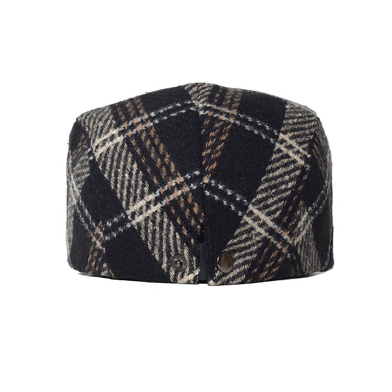 Herre Rutet Newsboy Hat Høst Vinter Mann Beret Menn Og Kvinner England Gatsby Retro Hat Driver Flat Cap