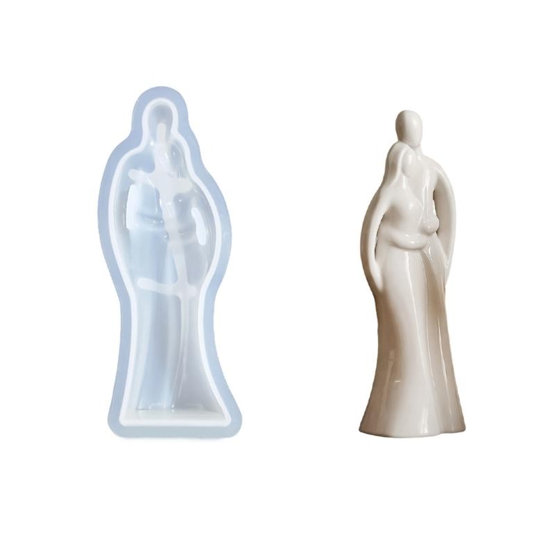 

Valentine s Candle Silicone Molds Hugging Couple Figurine Silicone Molds for Resin Casting Candle Soap Home Decoration