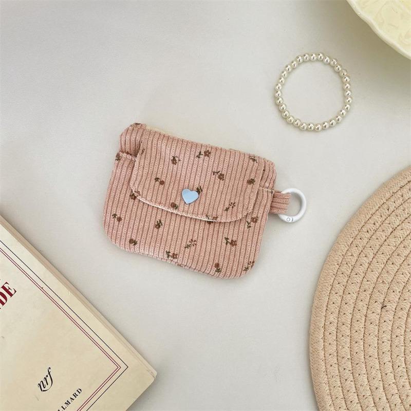 Cute Cartoon Floral Quilting Document Storage Bag Card Wallet Coin Purse ID Card Holder Driver's License Holder Badge Holder