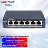 Hikvision DS-3E1506P-60W-E 6-Port Gigabit POE Cloud Managed Switch CN Plug (adapter Included)