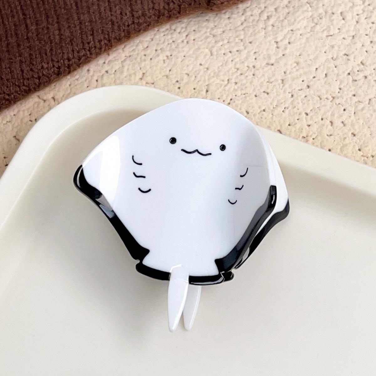 

1 шт. Морская биологическая заколка для волос в виде синего кита, с высококлассным ощущением, милая ацетатная заколка для волос для задней части виска и акула