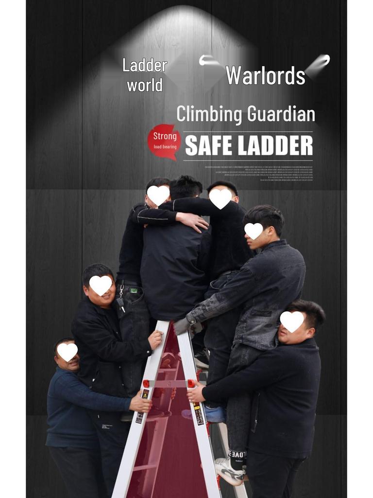 Multi-functional A-frame Aluminum Alloy Folding Telescopic Ladder for Indoor & Outdoor Use