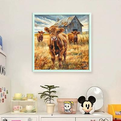 Wolf Printed Cross Stitch Kit 45x45cm DIY 14CT Thread Art Needlework Home Decor