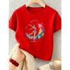 European sizes Girls' Casual Round-Neck T-Shirt, Suitable for Spring And Summer Wear