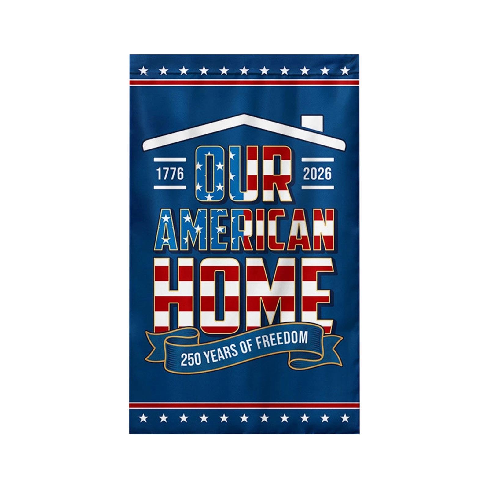 

250th Anniversary Garden Flag Single Sided 30X45cm Outdoor Decorative Banner for Yard Porch Patio One Size