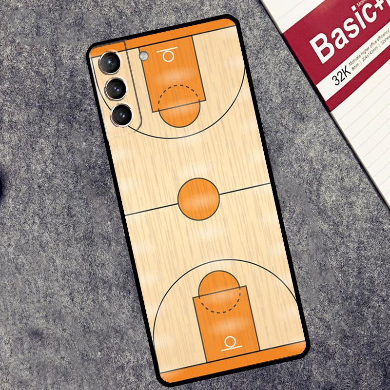 Basketball Court Diagram Case For Samsung Galaxy S25 S26 Ultra S20 S22 S23 S24 Ultra S21 Plus S10 S25 FE Cover Coque