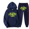 Set Felpa Streetwear Uomo Donna Outfit Casual Felpa con Grafica Stampata Syna Tuta