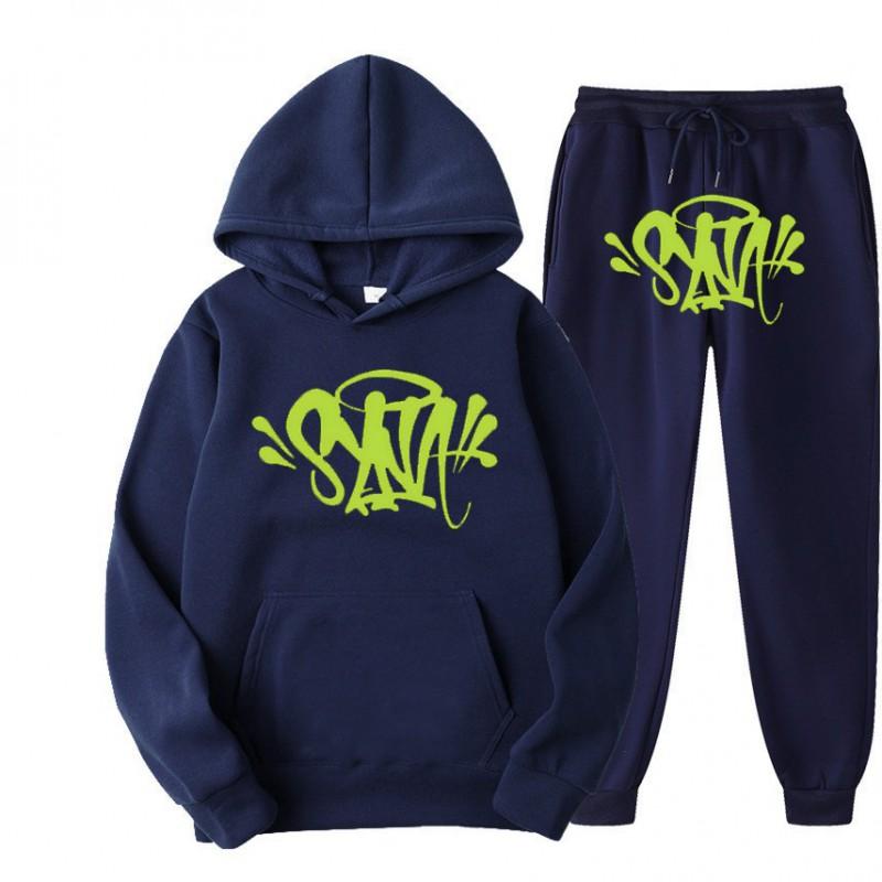 Set Felpa Streetwear Uomo Donna Outfit Casual Felpa con Grafica Stampata Syna Tuta